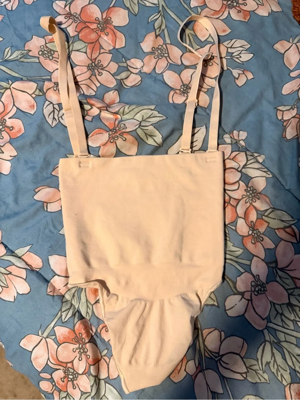 SKIMS Cream Kids One-Piece Bodysuit with Adjustable Straps